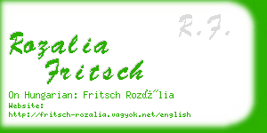 rozalia fritsch business card